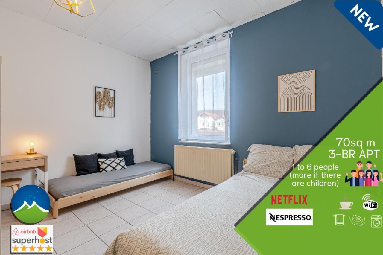 3 Appts - 3 A 7 Lits - Parfait 6 A 10 Pers - Max 26 Pers - 1 Immeuble - Convivialite, Rentabilite ------ English - 3 Apts - 3 To 7 Beds - Ideal For 6 To 10 Guests - Up To 26 - Same Building - Friendly, Flexible Hettange-Grande Экстерьер фото
